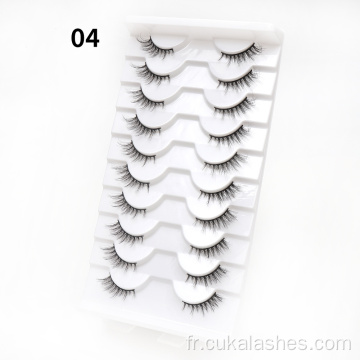 Half Set Classic Lashes Extensions de cils à moitié réglées